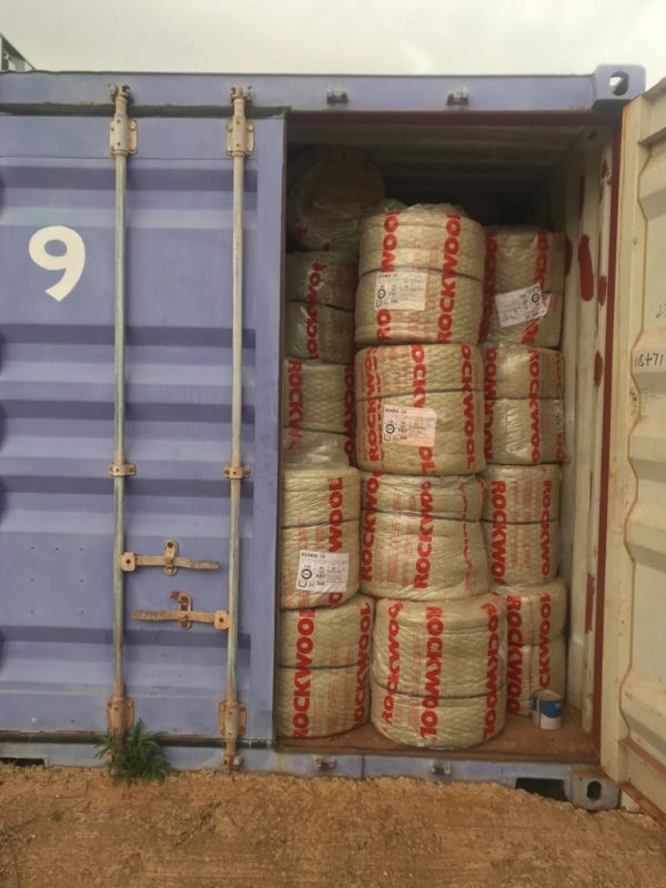 (6Mx1Mx50mm) Mineral Wool (Rock wool) Insulation Blanket with wire mesh in Nairobi Kenya