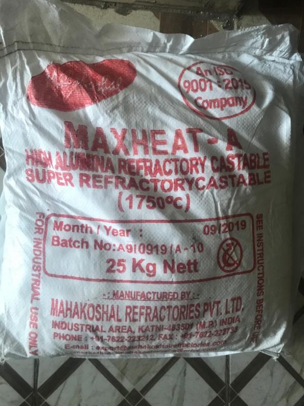 High Alumina Refractory Castable Cement Maxheat A (1750 degrees) in Nairobi Kenya
