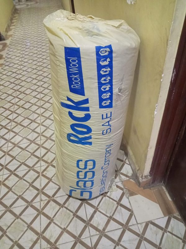 High Density (100kg/m3) Rockwool (Mineral wool) Insulation Blanket 6mx1mx50mm with mesh in Nairobi Kenya