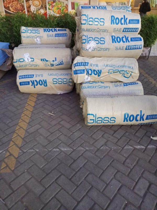High Density (100kg/m3) Rockwool (Mineral wool) Insulation Blanket 6mx1mx50mm with mesh in Nairobi Kenya