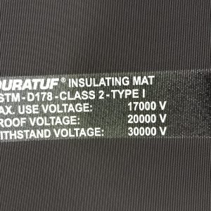Insulation rubber mat class 2